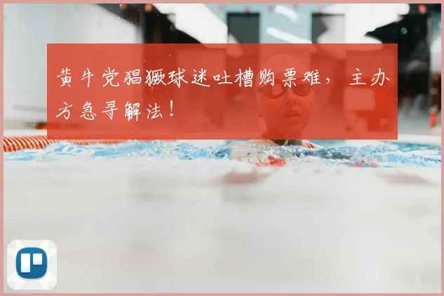 黄牛党猖獗球迷吐槽购票难,主办方急寻解法!